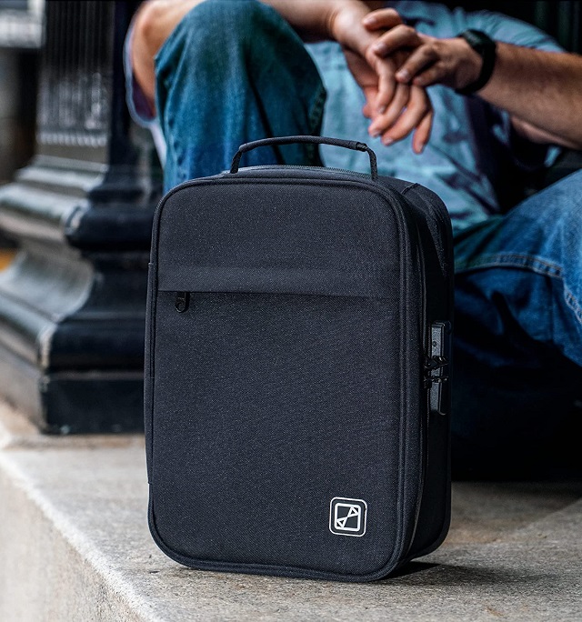 Black Extra Large Smell Proof Bag for men